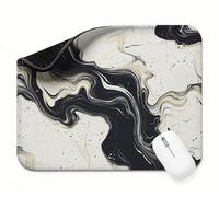 Mini Mouse Mat 11x9 inch, Mouse Mat Black White, Thick Anti-slip Rubber Base Waterproo Mousepad, Small Gaming Desk Mat, Keyboard Mat, Improved Precision and Speed, Home Travel, Gifts for Women t0s-51