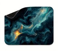 Mini Mouse Mat 11x9 inch, Mouse Mat Green Marble Pattern, Thick Anti-slip Rubber Base Waterproo Mousepad, Small Gaming Desk Mat, Keyboard Mat, Improved Precision and Speed, Home Office Travel t0s-740