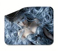 Mini Mouse Mat 11x9 inch, Mouse Mat White Beautiful Women(2), Thick Anti-slip Rubber Base Waterproo Mousepad, Small Gaming Desk Mat, Keyboard Mat, Improved Precision and Speed, Home Travel t0s-778