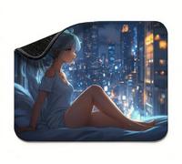Mini Mouse Mat 11x9 inch, Mouse Mat White Beauty, Thick Anti-slip Rubber Base Waterproo Mousepad, Small Gaming Desk Mat, Keyboard Mat, Improved Precision and Speed, Home Travel,Gifts for Women t0s-747