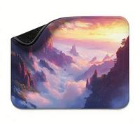 Mini Mouse Mat 11x9 inch, Mouse Mat White Mountain Range(3), Thick Anti-slip Rubber Base Waterproo Mousepad, Small Gaming Desk Mat, Keyboard Mat, Improved Precision and Speed, Home Travel t0s-872