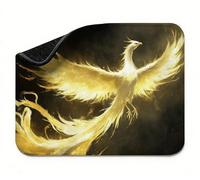 Mini Mouse Mat 13x10 inch, Mouse Mat Black Phoenix, Thick Anti-slip Rubber Base Waterproo Mousepad, Small Gaming Desk Mat, Keyboard Mat, Improved Precision and Speed, Home Office Travel t0s-643