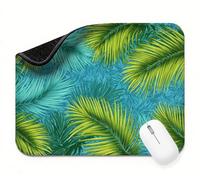 Mini Mouse Mat 13x10 inch, Mouse Mat Green Blue, Thick Anti-slip Rubber Base Waterproo Mousepad, Small Gaming Desk Mat, Keyboard Mat, Improved Precision and Speed, Home Travel, Gifts for Women t0s-339