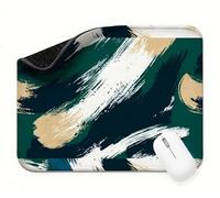 Mini Mouse Mat 13x10 inch, Mouse Mat Green White, Thick Anti-slip Rubber Base Waterproo Mousepad, Small Gaming Desk Mat, Keyboard Mat, Improved Precision and Speed, Home Travel,Gifts for Women t0s-378