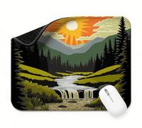 Mini Mouse Mat 15x12 inch, Mouse Mat Blue Green, Thick Anti-slip Rubber Base Waterproo Mousepad, Small Gaming Desk Mat, Keyboard Mat, Improved Precision and Speed, Home Travel, Gifts for Women t0s-418