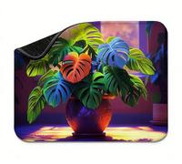 Mini Mouse Mat 15x12 inch, Mouse Mat Green Plants(3), Thick Anti-slip Rubber Base Waterproo Mousepad, Small Gaming Desk Mat, Keyboard Mat, Improved Precision and Speed, Home Office Travel t0s-877