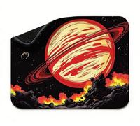 Mini Mouse Mat 15x12 inch, Mouse Mat Red Moon, Thick Anti-slip Rubber Base Waterproo Mousepad, Small Gaming Desk Mat, Keyboard Mat, Improved Precision and Speed, Home Travel, Gifts for Women t0s-697