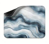 Mini Mouse Mat 15x12 inch, Mouse Mat White Marble Pattern, Thick Anti-slip Rubber Base Waterproo Mousepad, Small Gaming Desk Mat, Keyboard Mat, Improved Precision and Speed, Home Office Travel t0s-714