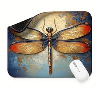 Mini Mouse Mat 24x16 inch, Mouse Mat Animal Dragonfly, Thick Anti-slip Rubber Base Waterproo Mousepad, Small Gaming Desk Mat, Keyboard Mat, Improved Precision and Speed, Home Office Travel t0s-85