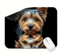 Mini Mouse Mat 24x16 inch, Mouse Mat Black Dog, Thick Anti-slip Rubber Base Waterproo Mousepad, Small Gaming Desk Mat, Keyboard Mat, Improved Precision and Speed, Home Travel, Gifts for Women t0s-123