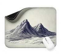 Mini Mouse Mat 24x16 inch, Mouse Mat Black Mountain Range, Thick Anti-slip Rubber Base Waterproo Mousepad, Small Gaming Desk Mat, Keyboard Mat, Improved Precision and Speed, Home Office Travel t0s-66