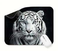 Mini Mouse Mat 24x16 inch, Mouse Mat Black Tiger, Thick Anti-slip Rubber Base Waterproo Mousepad, Small Gaming Desk Mat, Keyboard Mat, Improved Precision and Speed, Home Travel,Gifts for Women t0s-174