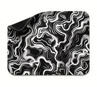 Mini Mouse Mat 24x16 inch, Mouse Mat Black White, Thick Anti-slip Rubber Base Waterproo Mousepad, Small Gaming Desk Mat, Keyboard Mat, Improved Precision and Speed, Home Travel,Gifts for Women t0s-657