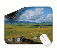 Mini Mouse Mat 24x16 inch, Mouse Mat Green Grassland, Thick Anti-slip Rubber Base Waterproo Mousepad, Small Gaming Desk Mat, Keyboard Mat, Improved Precision and Speed, Home Office Travel t0s-355