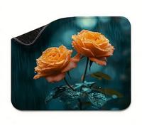 Mini Mouse Mat 24x16 inch, Mouse Mat Green Orange Color, Thick Anti-slip Rubber Base Waterproo Mousepad, Small Gaming Desk Mat, Keyboard Mat, Improved Precision and Speed, Home Office Travel t0s-855