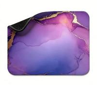 Mini Mouse Mat 24x16 inch, Mouse Mat Purple Marble Pattern, Thick Anti-slip Rubber Base Waterproo Mousepad, Small Gaming Desk Mat, Keyboard Mat, Improved Precision and Speed, Home Travel t0s-544