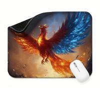 Mini Mouse Mat 24x16 inch, Mouse Mat Red Phoenix, Thick Anti-slip Rubber Base Waterproo Mousepad, Small Gaming Desk Mat, Keyboard Mat, Improved Precision and Speed, Home Travel, Gifts for Women t0s-91