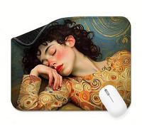 Mini Mouse Mat 24x16 inch, Mouse Mat Yellow Woman, Thick Anti-slip Rubber Base Waterproo Mousepad, Small Gaming Desk Mat, Keyboard Mat, Improved Precision and Speed, Home Travel,Gifts for Women t0s-77