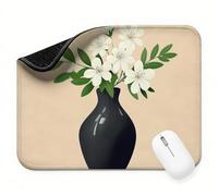 Mini Mouse Mat 9x7 inch, Mouse Mat Beige Flower, Thick Anti-slip Rubber Base Waterproo Mousepad, Small Gaming Desk Mat, Keyboard Mat, Improved Precision and Speed, Home Travel, Gifts for Women t0s-64