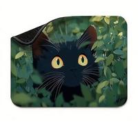 Mini Mouse Mat 9x7 inch, Mouse Mat Green Cat, Thick Anti-slip Rubber Base Waterproo Mousepad, Small Gaming Desk Mat, Keyboard Mat, Improved Precision and Speed, Home Travel, Gifts for Women t0s-651
