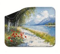 Mini Mouse Mat 9x7 inch, Mouse Mat Green Mountain Range, Thick Anti-slip Rubber Base Waterproo Mousepad, Small Gaming Desk Mat, Keyboard Mat, Improved Precision and Speed, Home Office Travel t0s-787