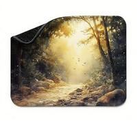 Mini Mouse Mat 9x7 inch, Mouse Mat Green Sunset, Thick Anti-slip Rubber Base Waterproo Mousepad, Small Gaming Desk Mat, Keyboard Mat, Improved Precision and Speed, Home Travel, Gifts for Women t0s-880