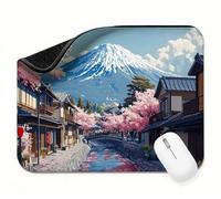 Mini Mouse Mat 9x7 inch, Mouse Mat Pink Mount Fuji, Thick Anti-slip Rubber Base Waterproo Mousepad, Small Gaming Desk Mat, Keyboard Mat, Improved Precision and Speed, Home Office Travel t0s-103
