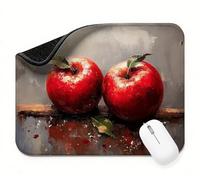 Mini Mouse Mat 9x7 inch, Mouse Mat Red Fruit, Thick Anti-slip Rubber Base Waterproo Mousepad, Small Gaming Desk Mat, Keyboard Mat, Improved Precision and Speed, Home Travel, Gifts for Women t0s-17