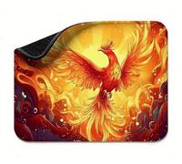 Mini Mouse Mat 9x7 inch, Mouse Mat Red Phoenix, Thick Anti-slip Rubber Base Waterproo Mousepad, Small Gaming Desk Mat, Keyboard Mat, Improved Precision and Speed, Home Travel, Gifts for Women t0s-617