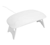Mini Mouse Nail Lamp, 6W LED Portable Light for Quick Gel Drying, Built-in USB Power Cable, Foldable Stand, Timed Modes, for Travel Nail Art