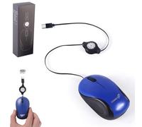Mini Mouse USB C Corded Retractable 70 cm Cable, Small Computer Mouse 1000D-PI Optical with Type-C Retractable Cable, Quiet Click, for Left- and Right-Handed Travel, PC, Laptop, Laptop, Desktop, Mac