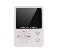 Mini MP3 Player 3.5 mm Earphone Port MP4 Player FM Radio Audio Recording Music Playing Device 1.8" TFT Screen, white
