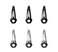 Mini Multi-Functional Hair Clip Stainless Steel Hairpin Women Self-Defense Tool EDC Survival Kit,Ruler/Bottle Opener/Box Cutter/Screw Driver/Scrapper/Trolley Coin Survival Tool(6-Pack,Silver and