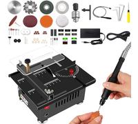 Mini Multi-Functional Table Saw, 100W Desktop Electric Saw, 0°-90° Angle Adjustable, 16MM Cutting Depth, Seven Speed Adjustable Power Supply, Suitable for Wood Plastic Acrylic Cutting