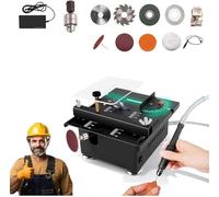 Mini Multi-Functional Table Saw with Full Set of Accessories,Adjustable Speeds & Angle Portable Electric Saw 1/2" Adjustable Cut Depth Liftable for Wood Plastic Acrylic Cutting (with Flexible shafts)