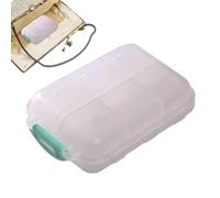 Mini Multi Pill Box Travel,Mini Medicine Organizer Box Portable 12 Compartments - Pill Storage Organizer for, Decorations, Screws, Clips, Other Small Items