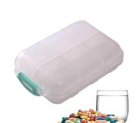 Mini Multi Pill Box Travel | Portable Daily Medicine Container with 12 Compartments,Personal Pill Organizers, for, Decorations, Screws, Clips