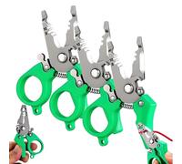 Mini Multi-Tool Wire Stripper, Portable 12-in-1 Electrician Adjustable Wiring, 8-Inch Wire Cutter and Crimper, for Strip, Split, Trim, and Crimp, Cable Scissors for Home Repair (3pcs)