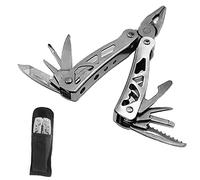 Mini Multitool Plier Set 12-in-1 Stainless Steel Floding General Plier Multi-Purpose Foldable Pocket Multitool with Screwdriver Bottle Opener for Outdoor Camping Fishing Hunting Hiking Survival