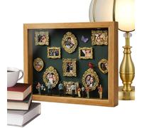 Mini Museum Box with Figures and Illuminated Wooden Frame for an Entertaining Presentation, DIY Photo Museums Display Lecture with a Frame for Him and Him Adults Loving Family Friends