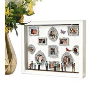Mini Museum Display Frame, Light Up Wood Memory Box with Figurines, DIY Family Photo Showcase, Personal Keepsake, Romantic LED Shadow Gift for Her Him, Custom Home Gallery