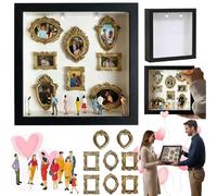 Mini Museum Kit - DIY Mini Museum Silhouette Box,Shadow Box Frame Kit with Gold Miniature Museum & Figurines,Creative Memory Display Kit,Celebrate Your Unique Memories in Style,Gifts for Men Women