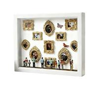 Mini Museum of Us Photo Frame DIY Lighted Miniature Museum Shadow Box Display Case with Mini Frames & Figurines for Valentines Anniversarys Wedding Birthday Gift