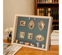 Mini Museum of Us Photo Frame DIY,Personalised Miniature Museum Shadow Box Display Case with Mini Frame & Figurine Silhouette Box,Anniversary Valentine's Day Birthday Custom Gifts for Her Him Couple