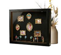 Mini Museum Photo Frame | Artistic Wood Relief, Display Frame with Small Figurines, for Bedroom, Living Room, St, Birthday, Parties, Gifts, Adults, Children, Table and Bookcase