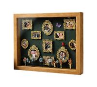 Mini Museum Silhouette Box, DIY Shadow Box Frame Kit with Mini Gold Photo Frames & Figurines, Museum Picture Frames, Creative Memory Display for Wedding, Your Day, Birthday & Home Decor