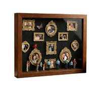 Mini Museum Silhouette Box, DIY Shadow Box Frame Kit with Mini Gold Photo Frames & Figurines, Museum Picture Frames, Creative Memory Display for Wedding, Your Day, Birthday & Home Decor