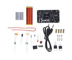 Mini Music Coil Module Set DIY Plasma Speaker Assembly with Audio Cable 15W 1524V DC Input for Electronic Experiments Black