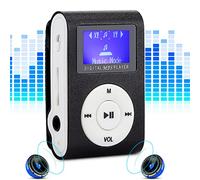 Mini Music Player,USB 2.0 0.8-inch LCD Digital Display Mini Portable MP3 Music Player, Support TF Card,with 3.5mm Earphones and Clip,for Running