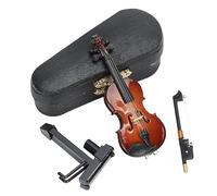 Mini Musical Instrument Model Mini Violin Upgraded With Support Miniature Wooden Musical Instruments Decorative Ornaments Model